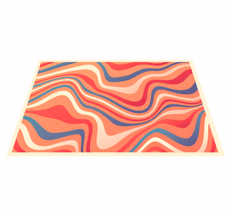 Vlnité barevné schéma Moderní vinylový koberec - TenStickers