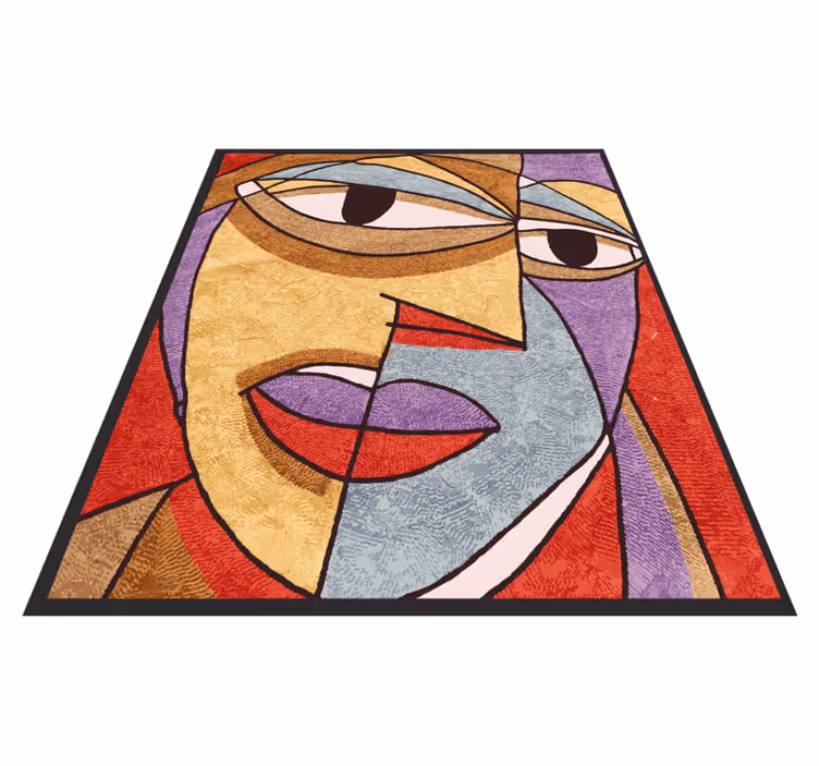 Moderní umění geometrický obličej moderní koberec - TenStickers