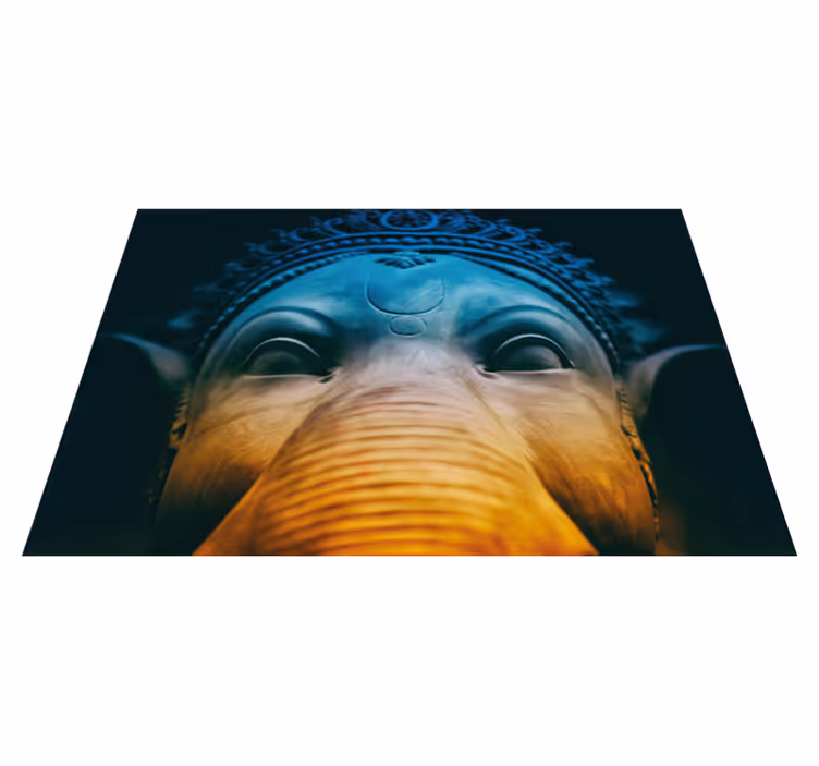 Moderní umění modrý slon moderní koberec - TenStickers