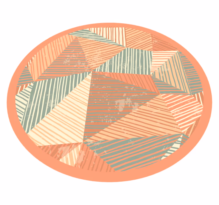 Vinylový koberec moderního umění s geometrickými tvary - TenStickers