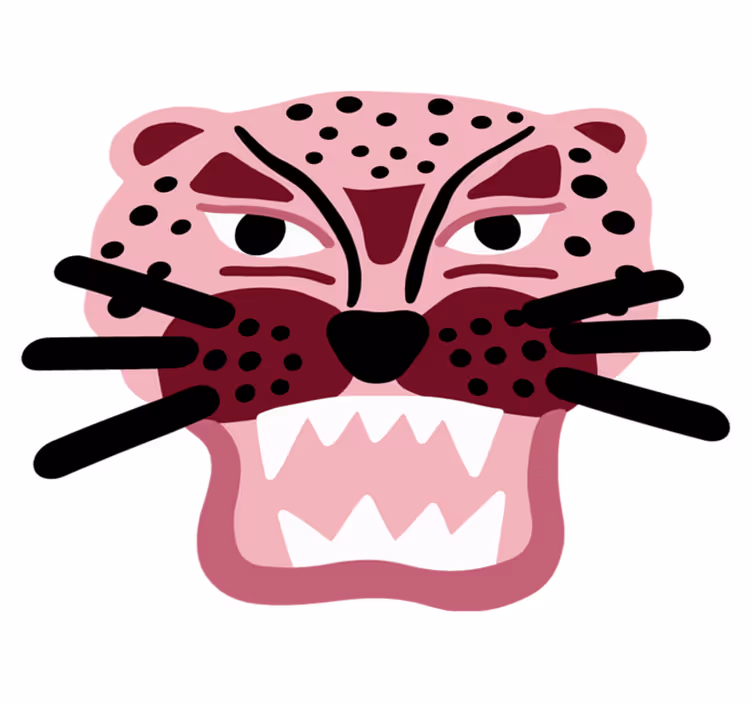 Divoká leopardí hlava Ostatní Vinylový koberec - TenStickers