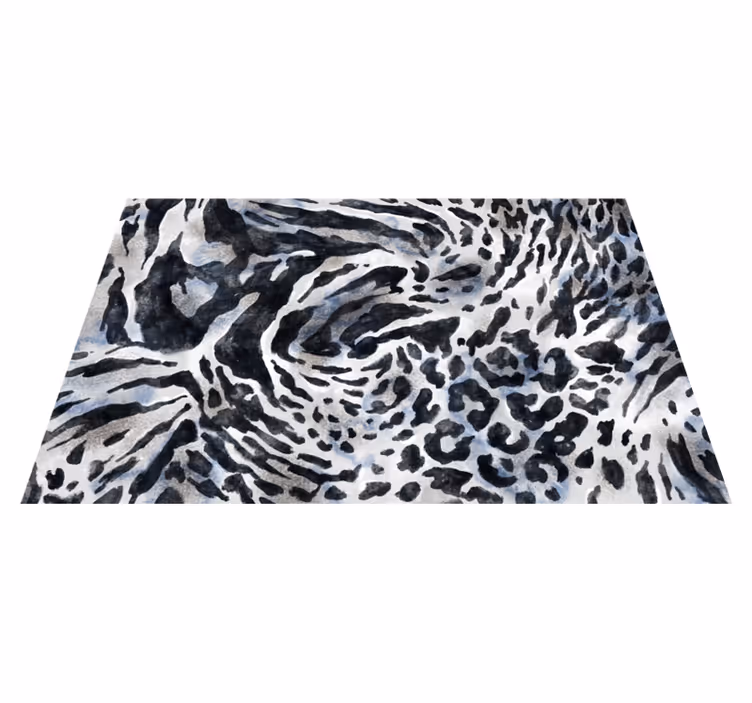 šedý zebra akvarel zvířecí vinylový koberec - TenStickers