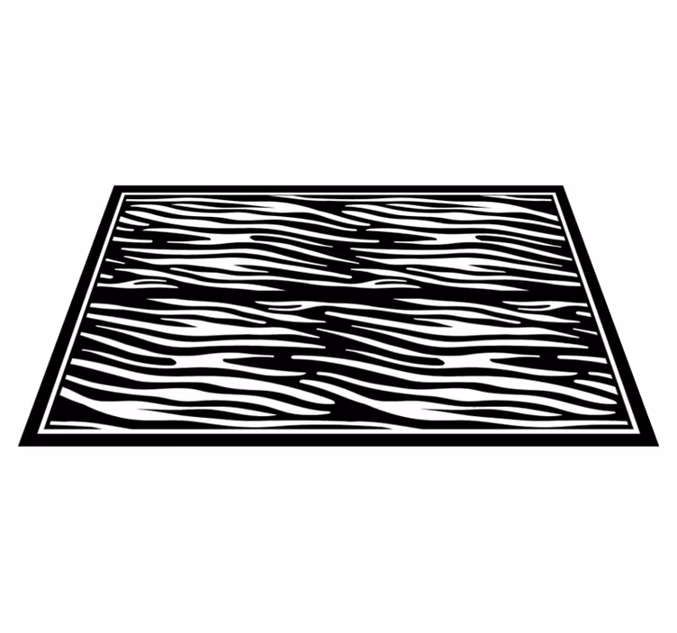 Klasický černobílý koberec zebra se zvířecím potiskem - TenStickers