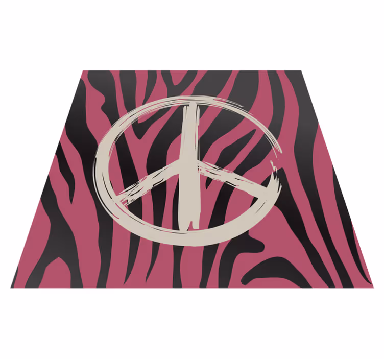 Vinylový koberec hippie fialová zebra se zvířecím potiskem - TenStickers