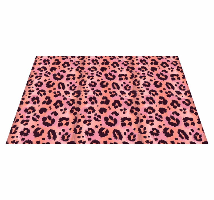 Vinylový koberec se zvířecím potiskem růžový leopard - TenStickers