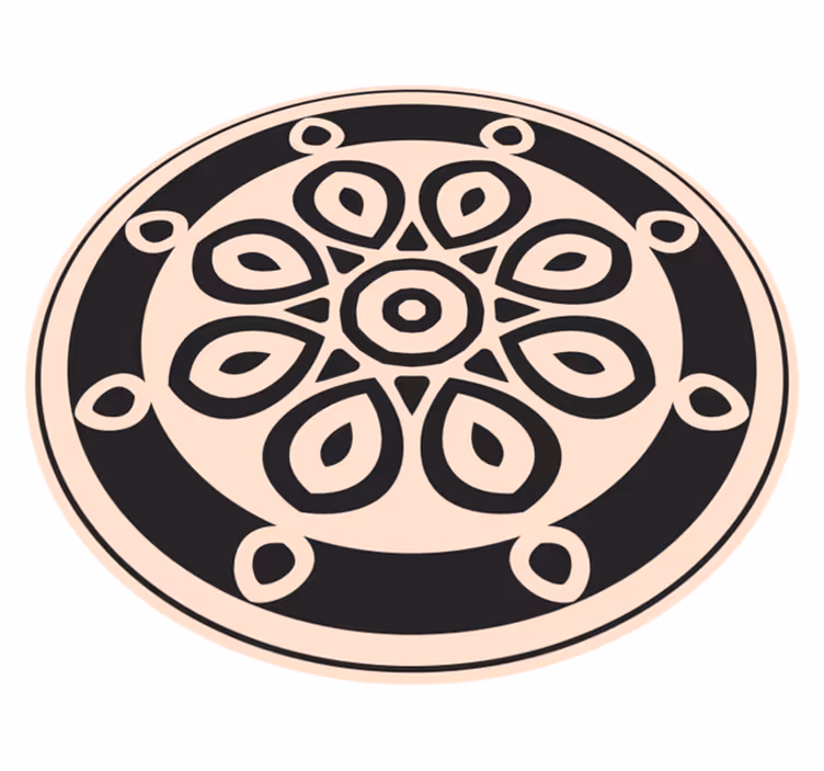 Kruhový minimalistický tvar koberec do ložnice - TenStickers