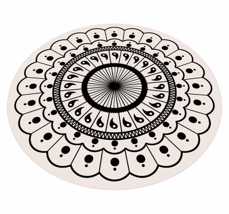 Kruhový kobereček do ložnice mandala - TenStickers