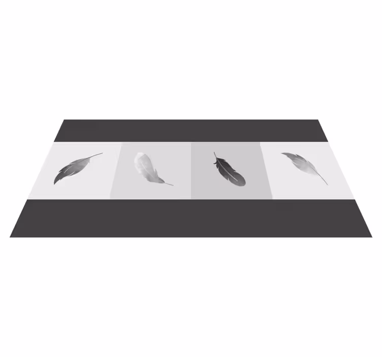Peří ve čtvercovém moderním vinylovém koberci - TenStickers