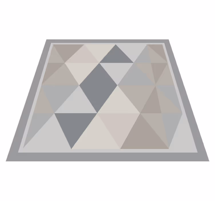 Trojúhelníková šedá harmonie Geometrický vinylový koberec - TenStickers