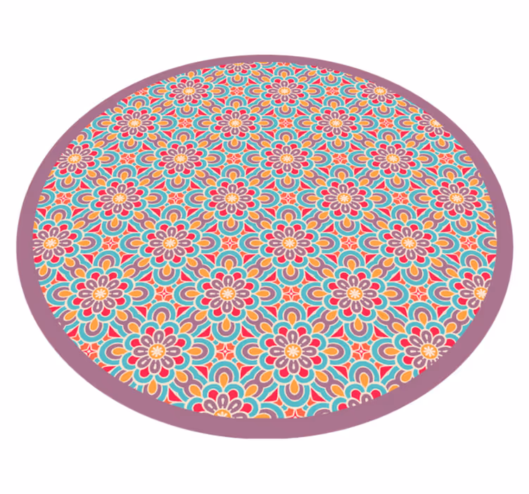 Detailní mandala řecké tvary dlaždice koberec - TenStickers