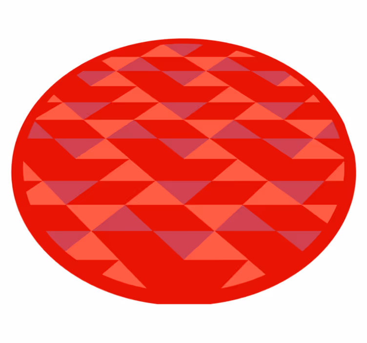 červený koberec s malými trojúhelníky - TenStickers