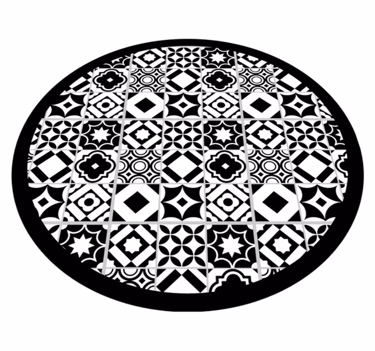 Portugalský kruhový vinylový koberec mandaly - TenStickers