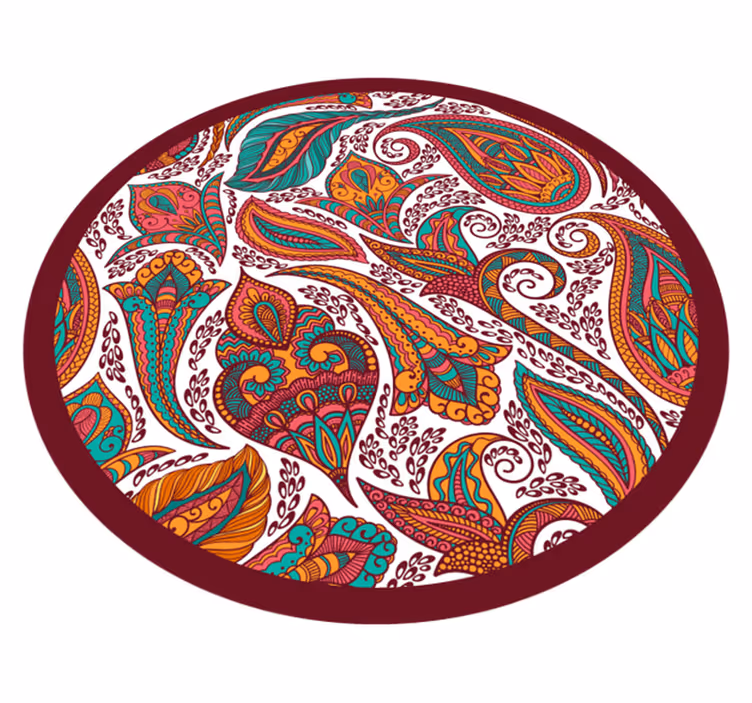 Barevné vířivé vzory Mandala vinylový koberec - TenStickers