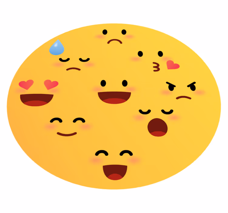 Koláž emotikonů Vinylový koberec pro teenagery - TenStickers