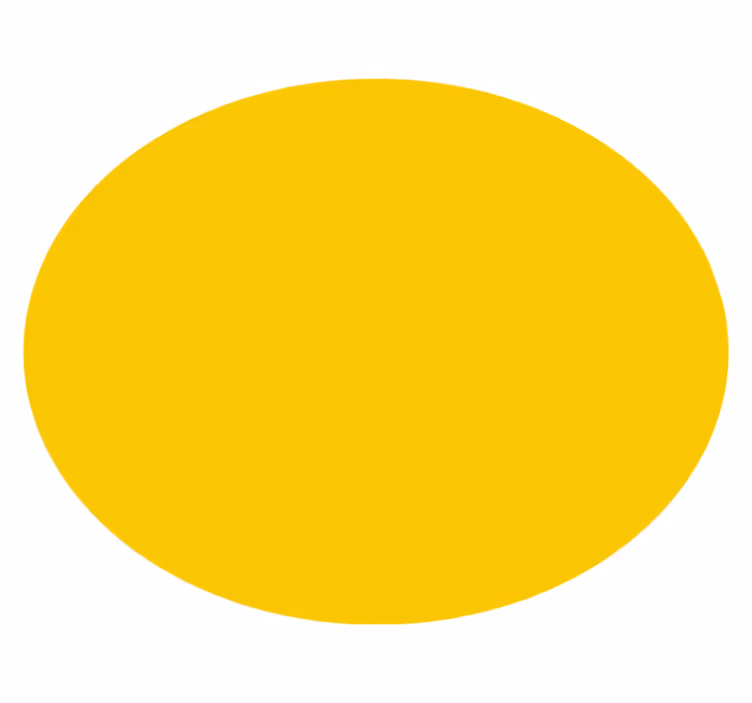Jasně žlutá Kulatý vinylový koberec - TenStickers