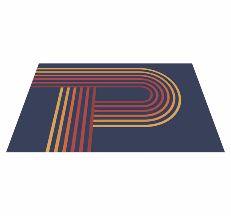 Barevné překrytí čar Geometrický vinylový koberec - TenStickers