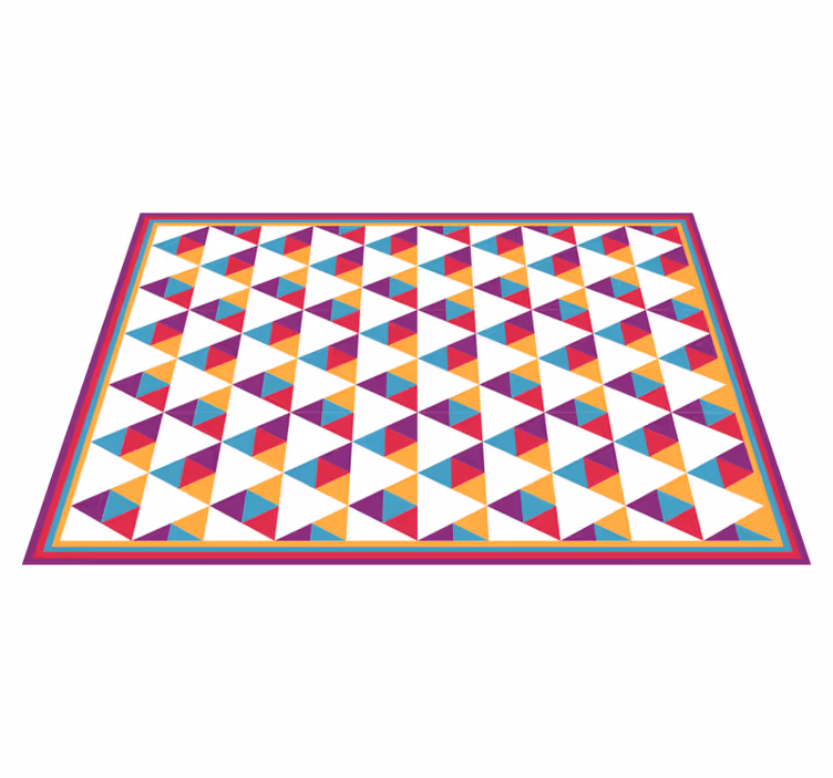 Zářivý trojúhelníkový motiv Geometrický vinylový koberec - TenStickers