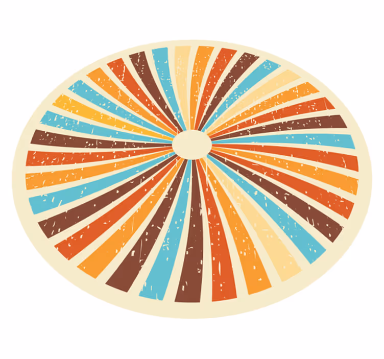 Retro zářivý vzor Vintage vinylový koberec - TenStickers