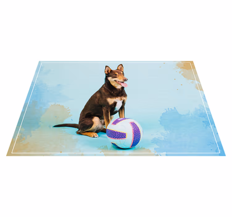 Hravý psí společník Zvířecí vinylový koberec - TenStickers