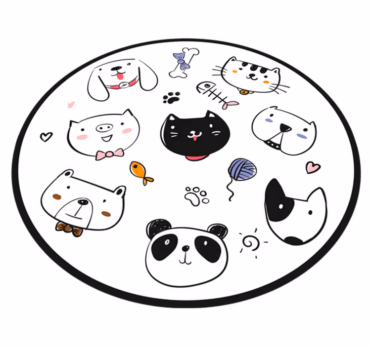 Rozkošné výrazy stvoření Vinylový koberec do školky - TenStickers