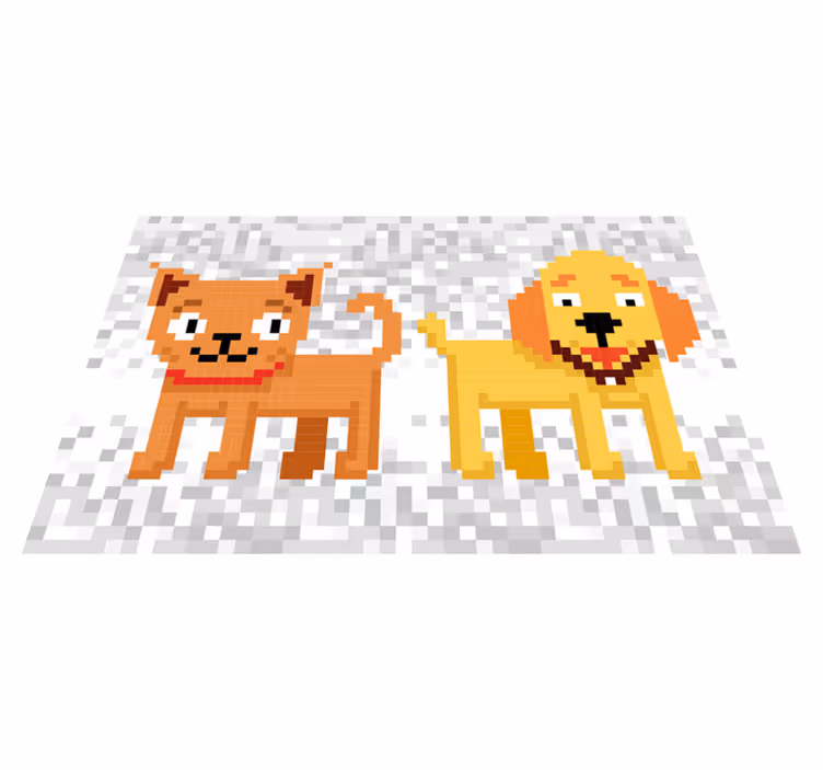 Pixel art domácí zvířecí koberec - TenStickers