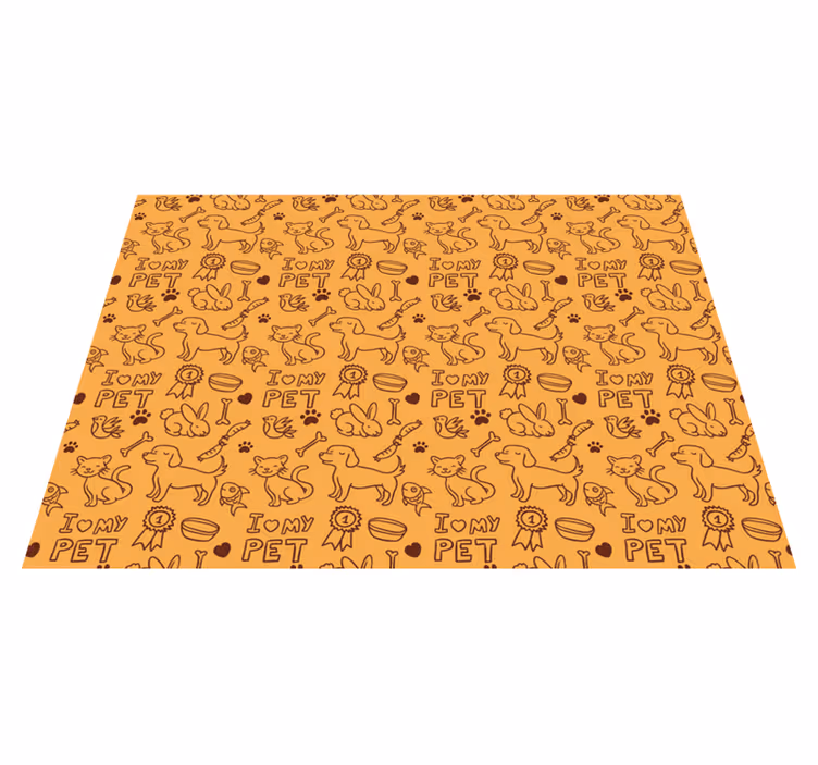 Vzor lásky k domácím mazlíčkům Zvířecí vinylový koberec - TenStickers