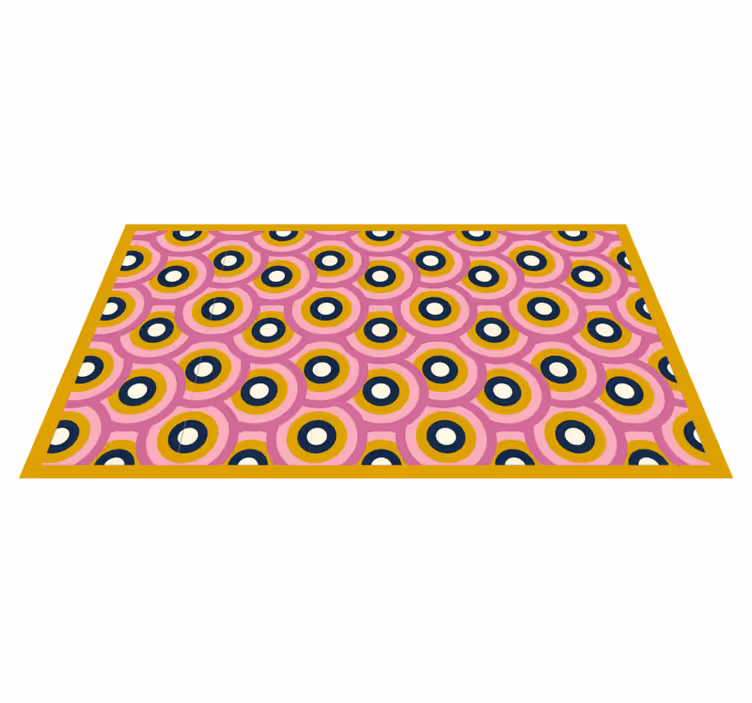 Kruhová fúze barev Geometrický vinylový koberec - TenStickers
