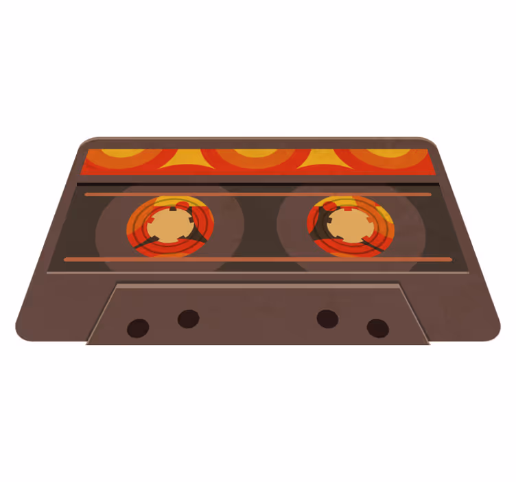 Divoký kazetový koberec ze 70. Let - TenStickers