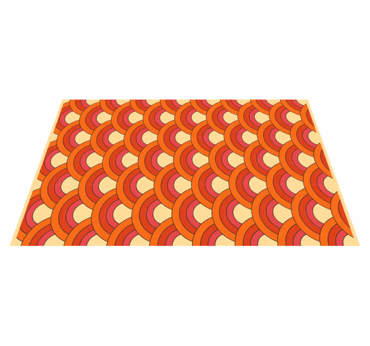 živé vlnové motivy Geometrický vinylový koberec - TenStickers