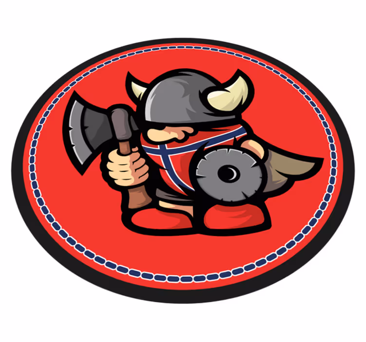 Norská vlajka vikingská koule etnický koberec - TenStickers