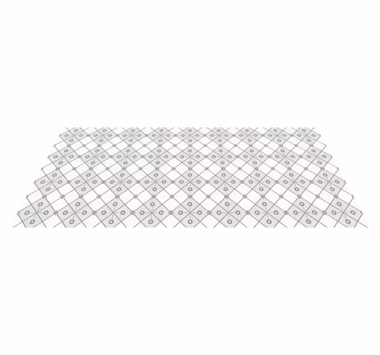 šedý minimalistický patchworkový koberec - TenStickers