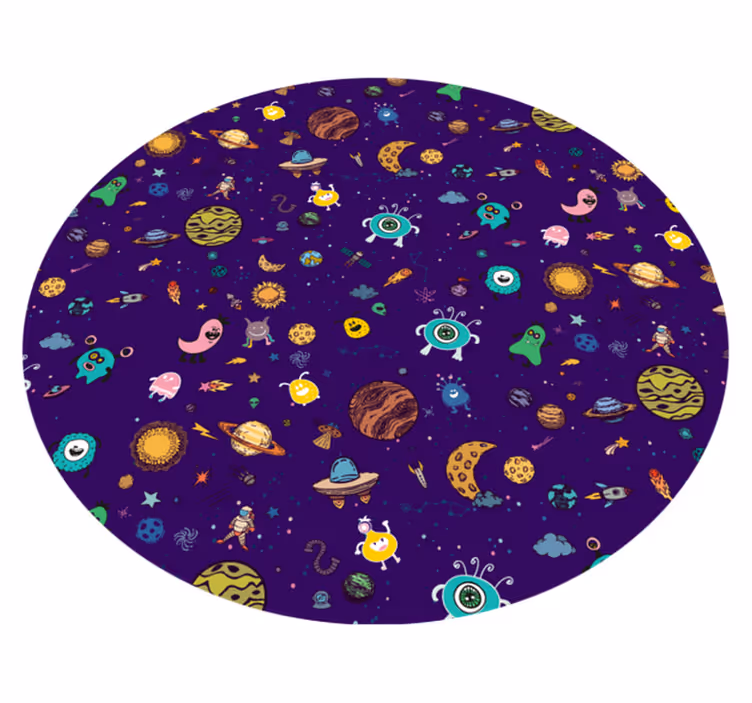 Dobrodružství kosmických tvorů Ostatní Vinylový koberec - TenStickers