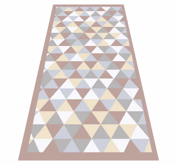 Trojúhelníková barevná paleta Geometrický vinylový koberec - TenStickers