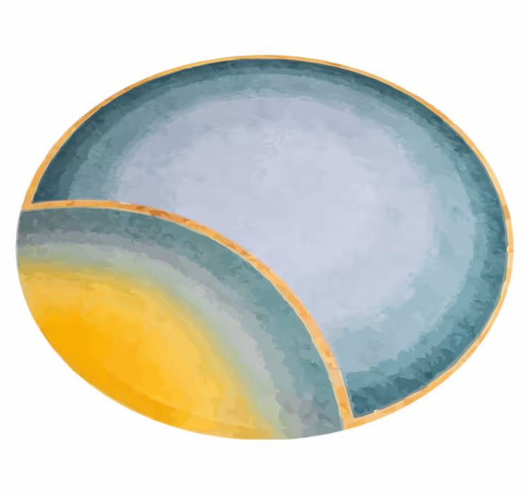 Abstraktní kruhový tvar Minimalistický vinylový koberec - TenStickers