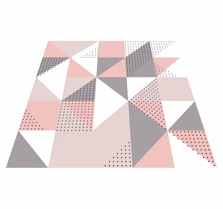 Trojúhelníkové barevné segmenty Geometrický vinylový koberec - TenStickers