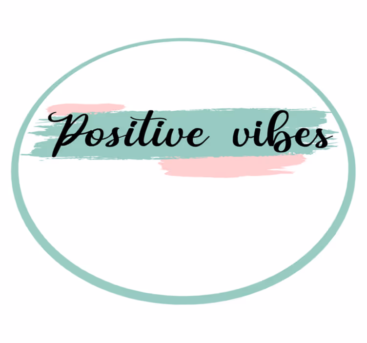 Pozitivní vibrace Vinylový koberec s frázemi - TenStickers