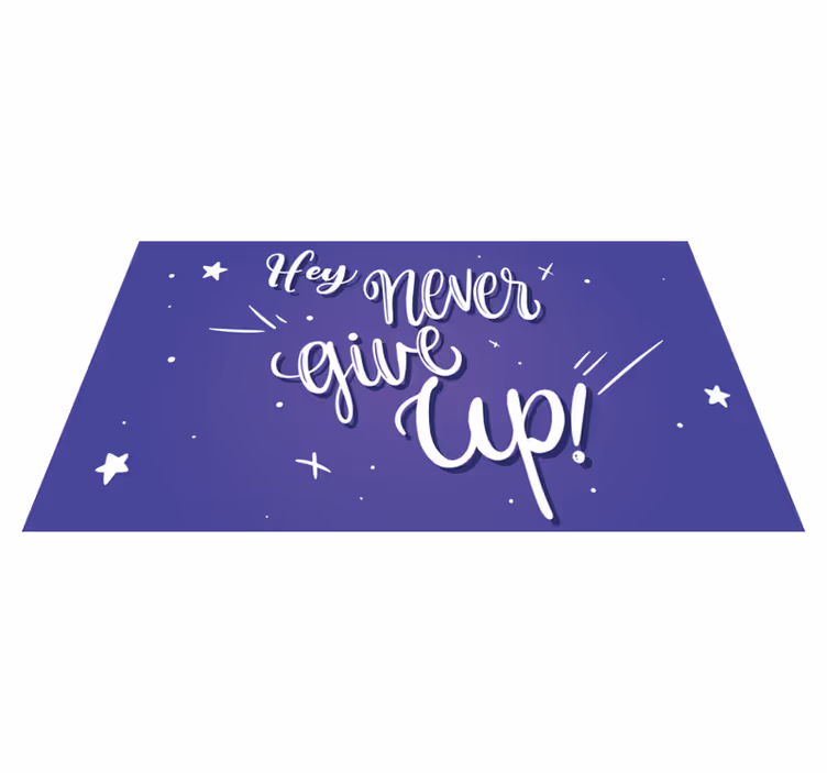 Vytrvat citát Vinylový koberec s frázemi - TenStickers