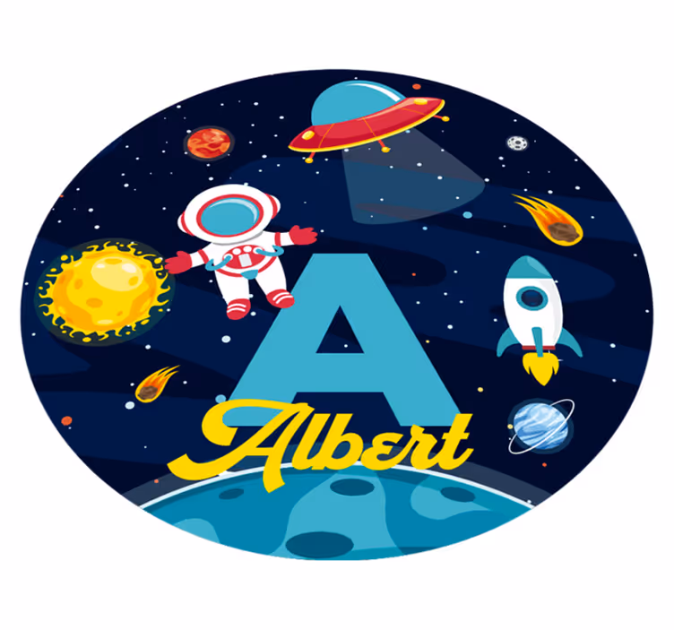 Vesmír a galaxie se jménem přizpůsobeným vinylový koberecem - TenStickers