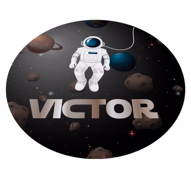 Vesmírný astronaut se jménem Ostatní Vinylový koberec - TenStickers