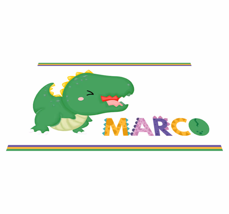 Mládě t-rexe se jménem Vinylový koberec se jmény - TenStickers