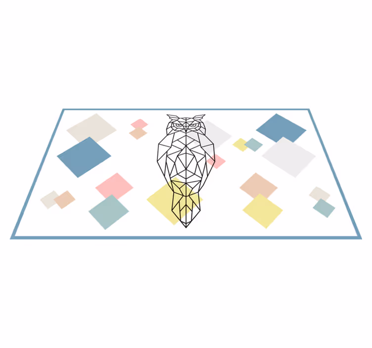 Tvar origami sovy Moderní vinylový koberec - TenStickers