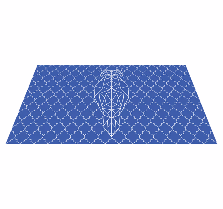 Geometrický vzor sovy Zvířecí vinylový koberec - TenStickers