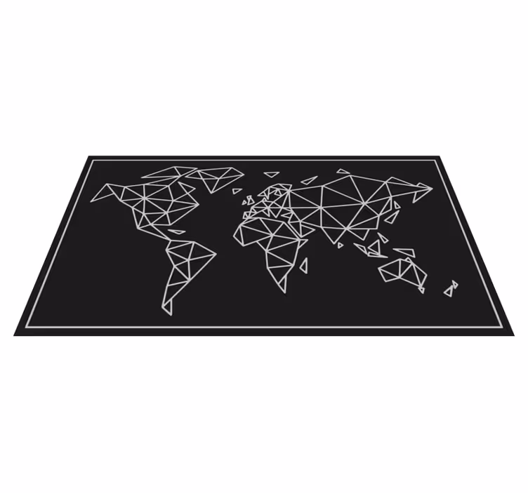 Geometrická ilustrace Vinylový koberec z celého světa - TenStickers