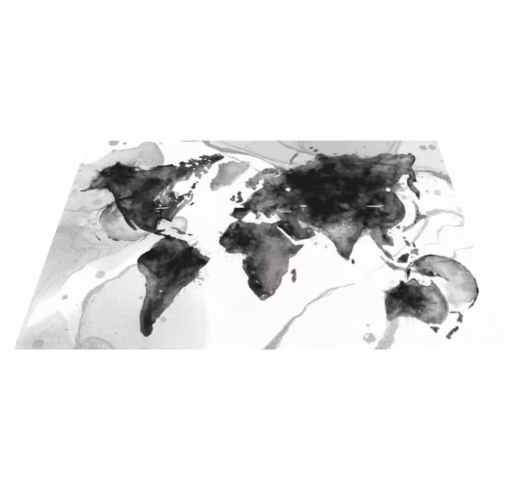 Abstraktní mapa ilustrace Vinylový koberec z celého světa - TenStickers