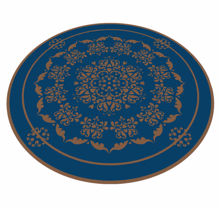 Elegantní kulatý vzor Mandala vinylový koberec - TenStickers
