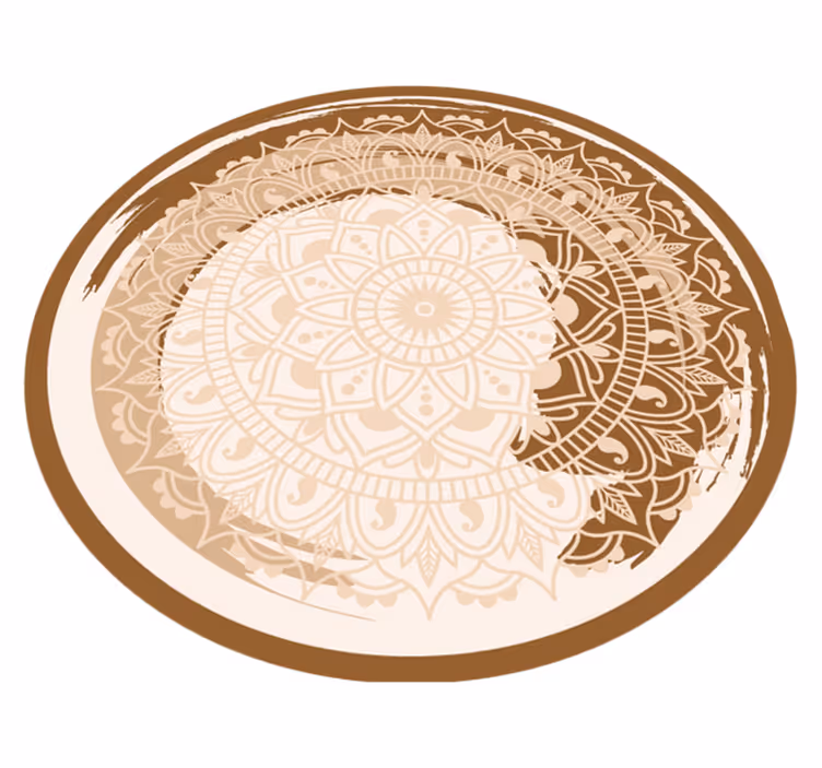 Přírodní omývaná mandala vinylový koberec mandala - TenStickers