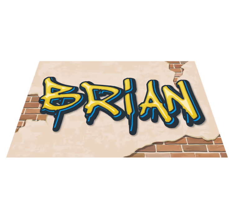 Název stylu graffiti Vinylový koberec pro teenagery - TenStickers
