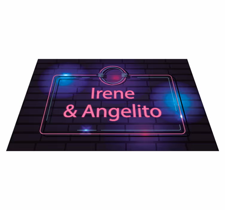 Neonová jména pro páry Vinylový koberec pro teenagery - TenStickers