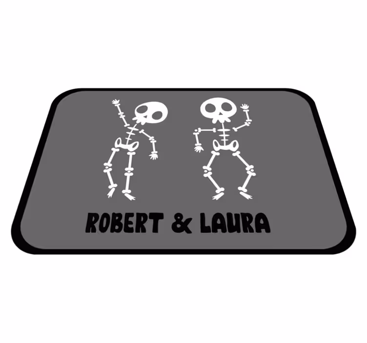 Kostlivé duo Vinylový koberec se jmény - TenStickers