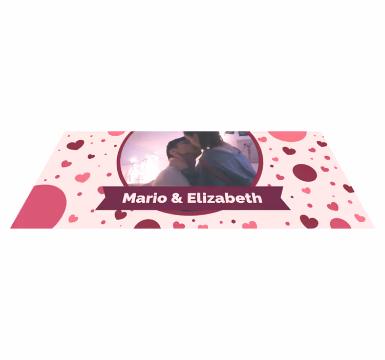 Personalizovaný obrázek lásky Vinylový koberec do ložnice - TenStickers
